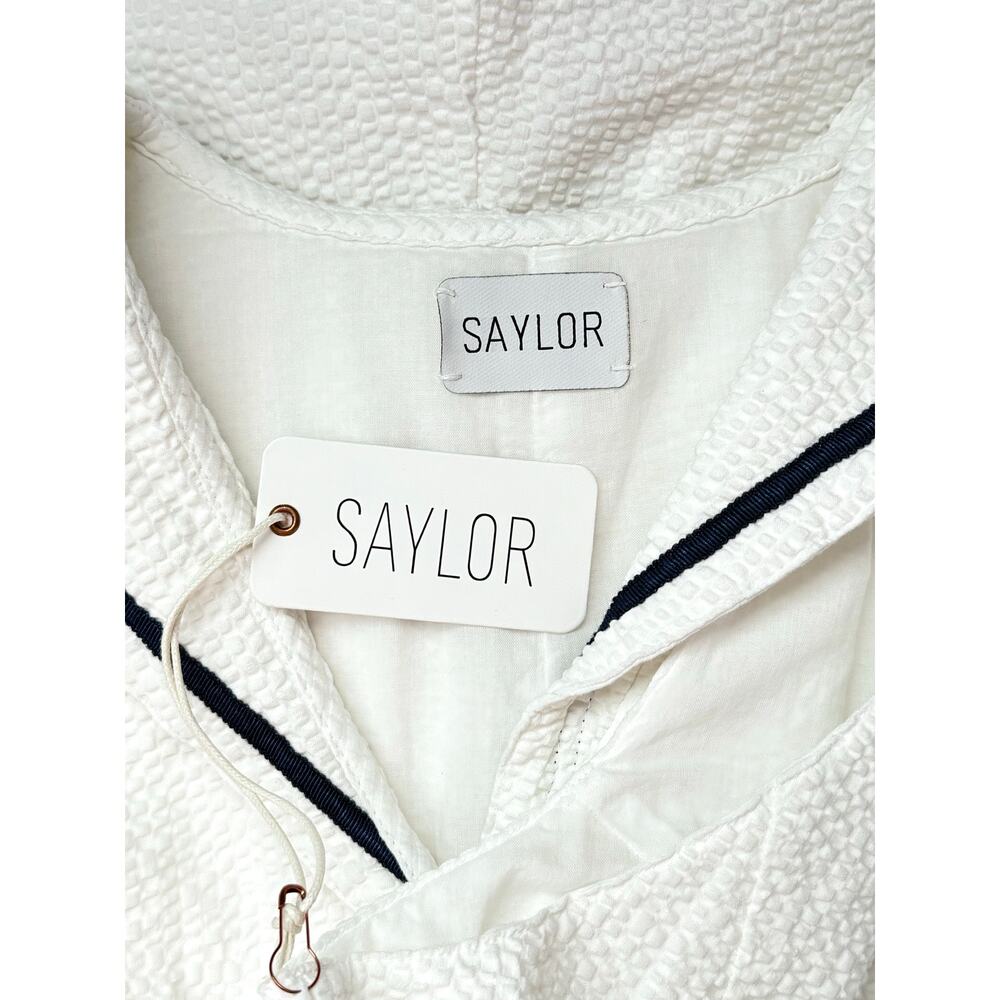 NWT Saylor Brooklynn Seersucker Sailor Romper Nautical Resort White Navy Small - Picture 5 of 5